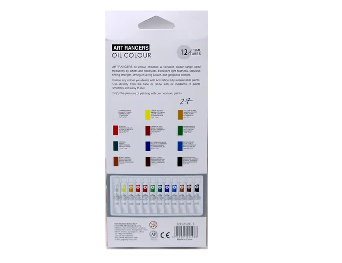 Artist Set de Pintura al Óleo de 12 Colores Surtidos en Caja de Cartón Artist Set de Pintura al Óleo de 12 Colores Surtidos en Caja de Cartón