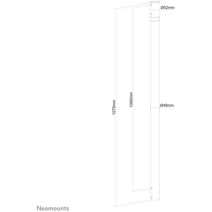 Neomounts Newstar barra de extensión 100 cm pole for FPMA-C340BLACK