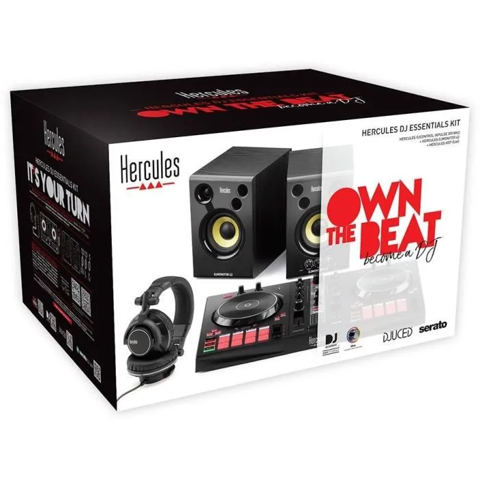 Hercules HER3362934747053 Kit DJ Essentials Control DJ Inpulse + Monitor DJ 32 Altavoces + Auriculares HDP DJ60