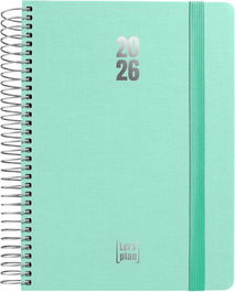 Agenda Anual (2026) Grafoplas Fancy Espiral Tapa Extradura Con Goma A5 210X150 D/P Mint