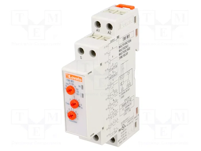 LOVATO ELECTRIC Relé de tiempo TM 1÷10 días SPDT 250VAC/8A LOVATO ELECTRIC Relé de tiempo TM 1÷10 días SPDT 250VAC/8A