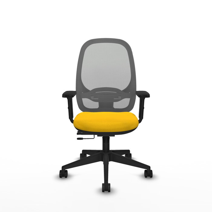 PIQUERAS Y CRESPO Silla de oficina Cilanco con mecanismo Sincro/Traslack, Amarillo y Gris PIQUERAS Y CRESPO Silla de oficina Cilanco con mecanismo Sincro/Traslack, Amarillo y Gris