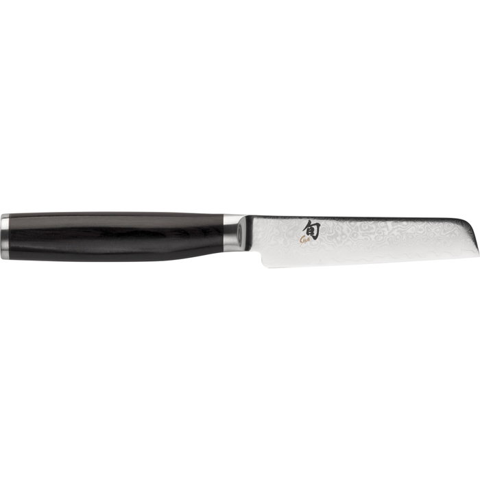 Kai KAI SHUN PR. Tim Mälzer MINAMO Cuchillo para Verduras 9 cm de Acero Damascus, Plata / Negro warrenty-free Kai KAI SHUN PR. Tim Mälzer MINAMO Cuchillo para Verduras 9 cm de Acero Damascus, Plata / Negro warrenty-free
