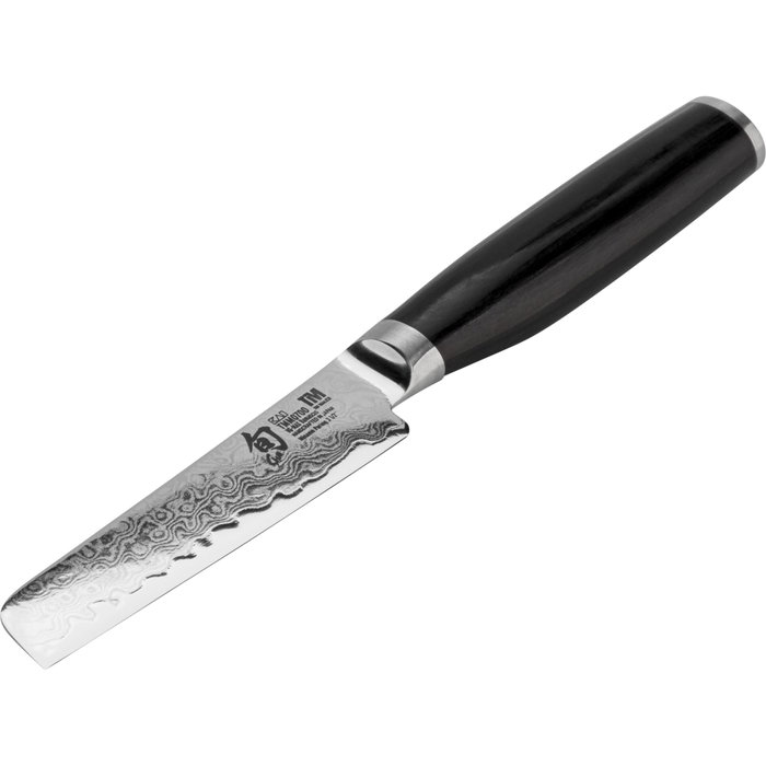 Kai KAI SHUN PR. Tim Mälzer MINAMO Cuchillo para Verduras 9 cm de Acero Damascus, Plata / Negro warrenty-free Kai KAI SHUN PR. Tim Mälzer MINAMO Cuchillo para Verduras 9 cm de Acero Damascus, Plata / Negro warrenty-free