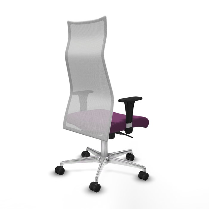 PIQUERAS Y CRESPO Sillón Albacete con mecanismo Sincro, Morado y Blanco