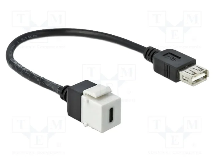 DeLOCK 86391 Módulo Keystone USB C Hembra a USB A Hembra con Cable DeLOCK 86391 Módulo Keystone USB C Hembra a USB A Hembra con Cable