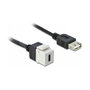 DeLOCK 86391 Módulo Keystone USB C Hembra a USB A Hembra con Cable Plano