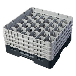 CAMBRO Cesta de lavado 30 comp. 4 alturas Negro