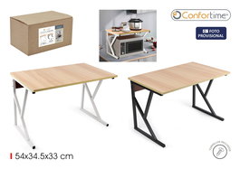 Confortime Estanteria Microondas Madera-Met 36,6 cm x 5,8 cm x 57,1 cm (2 Unidades)