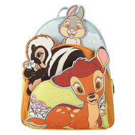 Loungefly Mochila Bambi Disney 35cm Piel Sintética Detalles Oro Rosa