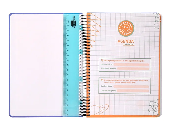 Agenda Escolar Liderpapel Año 24 - 25 Curso Classic Azul Día Página A5