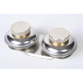 Pryse 6060064 Lata de Aceite Plata Acero, 2 Piezas