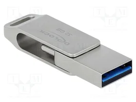 DeLOCK Pendrive USB Type-C y Type-A 32 GB Plata