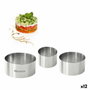 Molde para emplatar Quttin Plateado Acero Inoxidable 12 Unidades (3 Piezas)