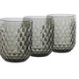 DKD Home Decor Set de 6 Vasos de Cristal Gris Vintage Garbo 240ml