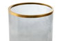 DKD Home Decor Portavelas de Cristal Transparente y Dorado 21x21x35 cm