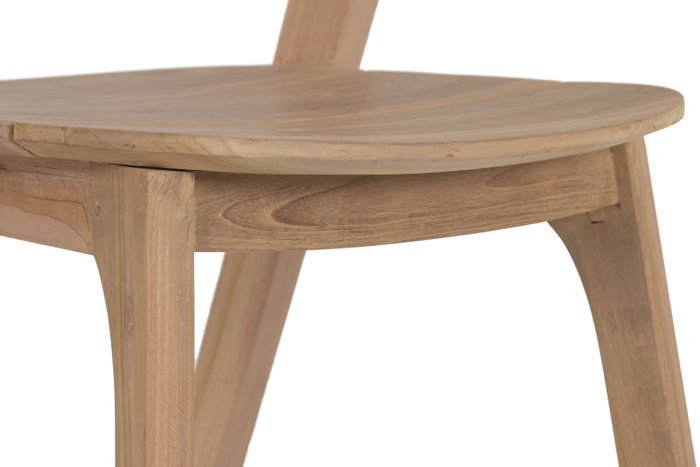DKD Home Decor Silla de Teca Marrón