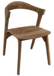 DKD Home Decor Silla de Teca Marrón