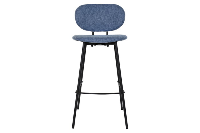 DKD Home Decor Taburete Loft Azul Negro 46 x 101 x 50 cm (2 Unidades)