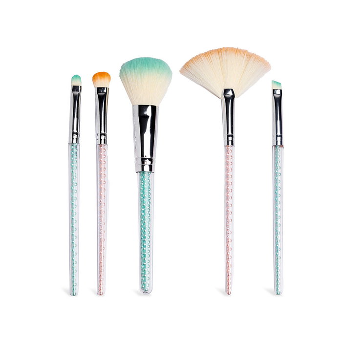 Magic Studio Sweet Pastel Set - Estuche de pinceles de maquillaje profesional - 5 pinceles: Rubor, Abanico, Plano, Precisión, Angulado Magic Studio Sweet Pastel Set - Estuche de pinceles de maquillaje profesional - 5 pinceles: Rubor, Abanico, Plano, Precisión, Angulado
