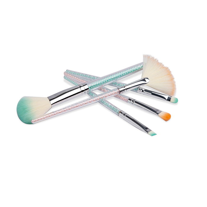 Magic Studio Sweet Pastel Set - Estuche de pinceles de maquillaje profesional - 5 pinceles: Rubor, Abanico, Plano, Precisión, Angulado Magic Studio Sweet Pastel Set - Estuche de pinceles de maquillaje profesional - 5 pinceles: Rubor, Abanico, Plano, Precisión, Angulado