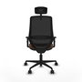 PIQUERAS Y CRESPO Silla de oficina Mardos con mecanismo Sincro/Traslack Marrón oscuro y Negro