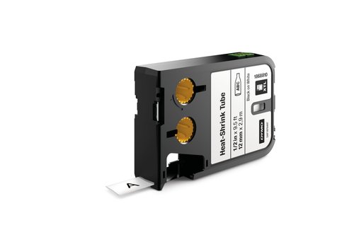 DYMO Cinta XTL Termorretráctil de 12 mm, Negro sobre Blanco, 2,7 m DYMO Cinta XTL Termorretráctil de 12 mm, Negro sobre Blanco, 2,7 m