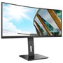 AOC CU34P2A Monitor Profesional Curvo 34 Pulgadas UltraWide QHD 3440x1440 21:9 100Hz 1ms 120% sRGB AMD FreeSync 2xHDMI DisplayPort USB 3.2 Hub Altavoces Negro