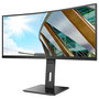 AOC CU34P2A Monitor Profesional Curvo 34 Pulgadas UltraWide QHD 3440x1440 21:9 100Hz 1ms 120% sRGB AMD FreeSync 2xHDMI DisplayPort USB 3.2 Hub Altavoces Negro