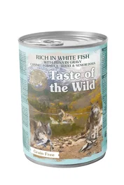 Taste of the Wild Alimento para Perros Adultos y Senior con Pescado Blanco y Atún 12 latas de 390 gr