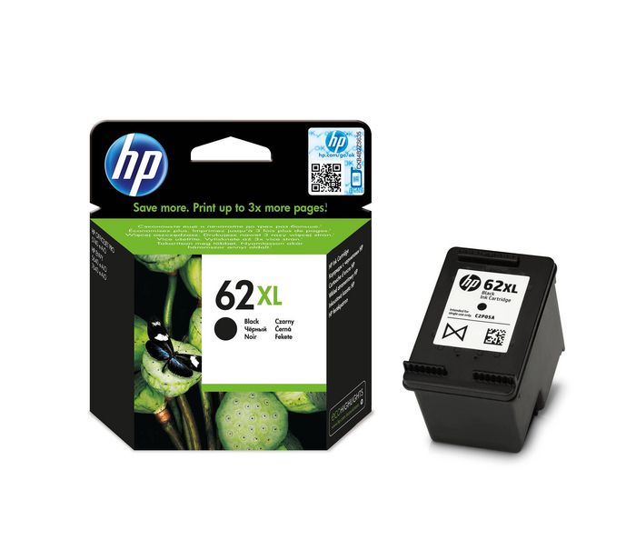 HP 62XL Cartucho de tinta Negro Alto Rendimiento HP 62XL Cartucho de tinta Negro Alto Rendimiento