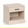 Inde Mesita de Noche Auxiliar con Cajón, Blanco, Madera Slat Mueblekit, Dimensiones: 39,1 cm Alto x 31,6 cm Largo x 9,6 cm Ancho (4 Unidades)