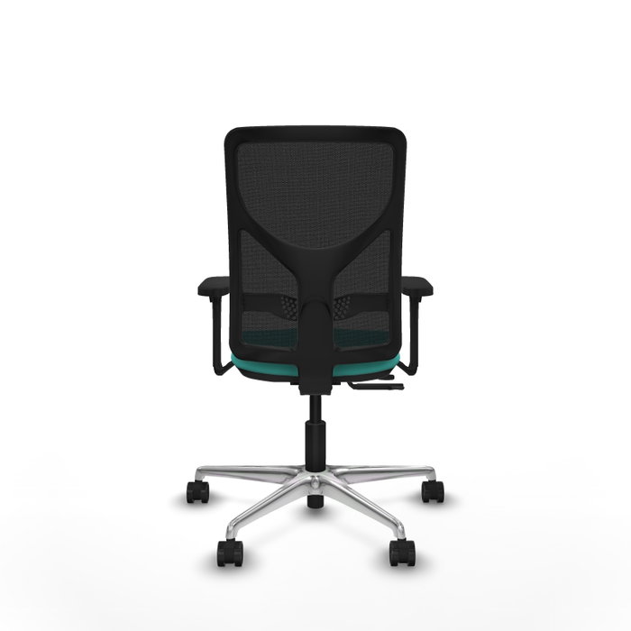 PIQUERAS Y CRESPO Silla de oficina Motilla con mecanismo Sincro/Traslack, Turquesa y Negro