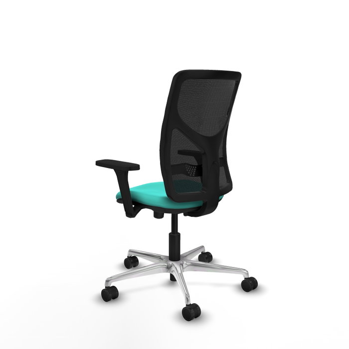 PIQUERAS Y CRESPO Silla de oficina Motilla con mecanismo Sincro/Traslack, Turquesa y Negro