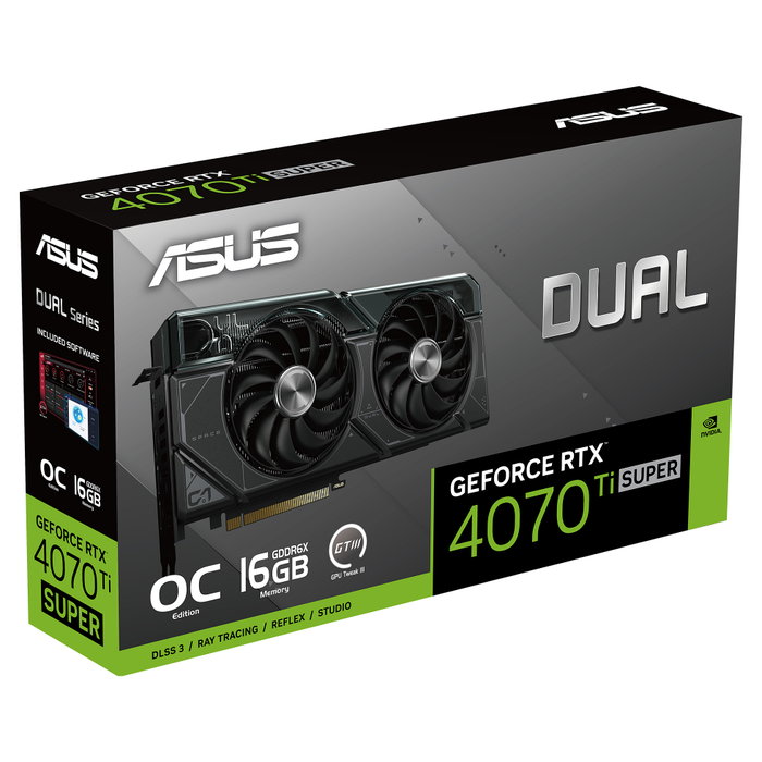 ASUS GeForce RTX 4070 Ti Super 16GB GDDR6X Dual - 90YV0KF3-M0NA00 ASUS GeForce RTX 4070 Ti Super 16GB GDDR6X Dual - 90YV0KF3-M0NA00