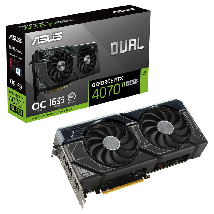 ASUS GeForce RTX 4070 Ti Super 16GB GDDR6X Dual - 90YV0KF3-M0NA00 ASUS GeForce RTX 4070 Ti Super 16GB GDDR6X Dual - 90YV0KF3-M0NA00