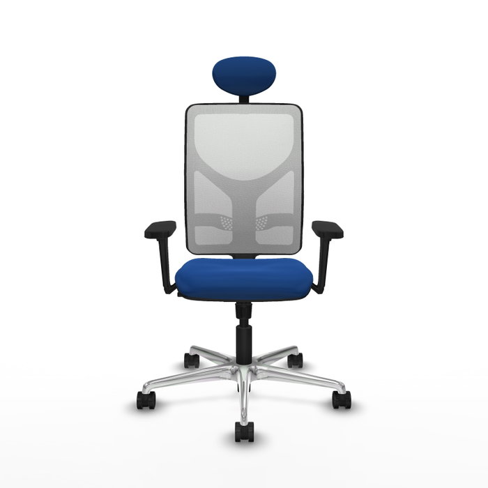 PIQUERAS Y CRESPO Silla de oficina Motilla con mecanismo Sincro, Azul y Blanco PIQUERAS Y CRESPO Silla de oficina Motilla con mecanismo Sincro, Azul y Blanco