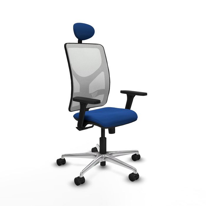 PIQUERAS Y CRESPO Silla de oficina Motilla con mecanismo Sincro, Azul y Blanco PIQUERAS Y CRESPO Silla de oficina Motilla con mecanismo Sincro, Azul y Blanco