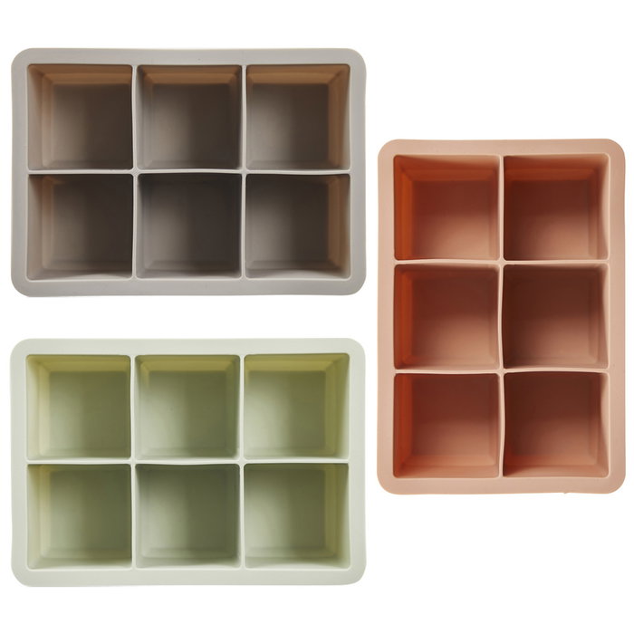 Day Molde 6 Cubitos Hielo Grandes 5 cm Colores Surtidos 12x17 cm