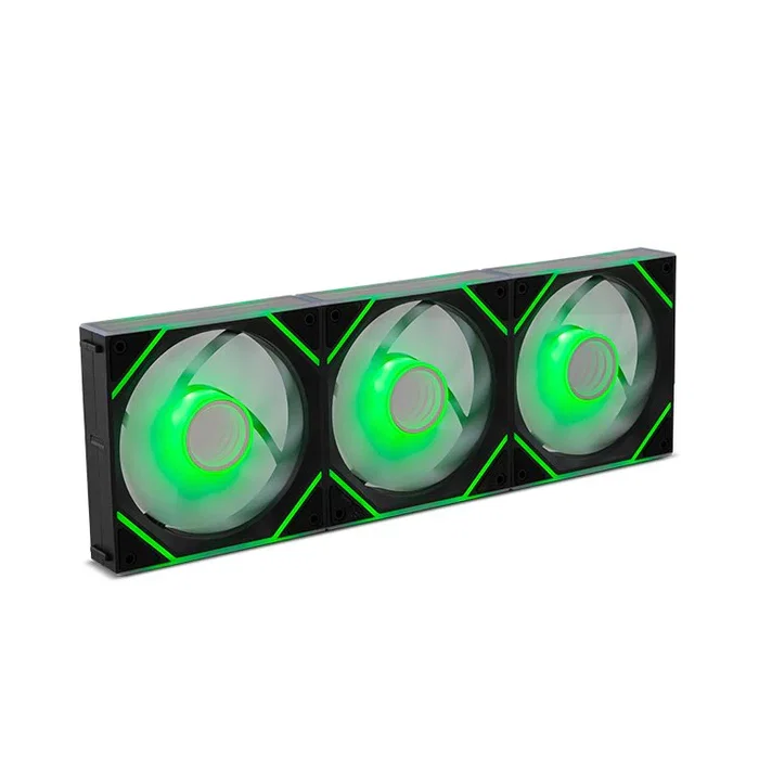 Nox Pack 3 Ventiladores Hummer Pro Link ARGB 12cm, Conexión Magnética, PWM, Silencioso 33.5dB, Espejo Infinito, Negro, Refrigeración PC