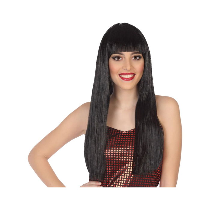 Atosa Peluca Larga Lisa Negra con Flequillo Atosa Peluca Larga Lisa Negra con Flequillo