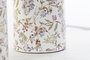 DKD Home Decor Lámpara de Sobremesa de Gres con Flores, E14, Blanco o Beige de Surtido