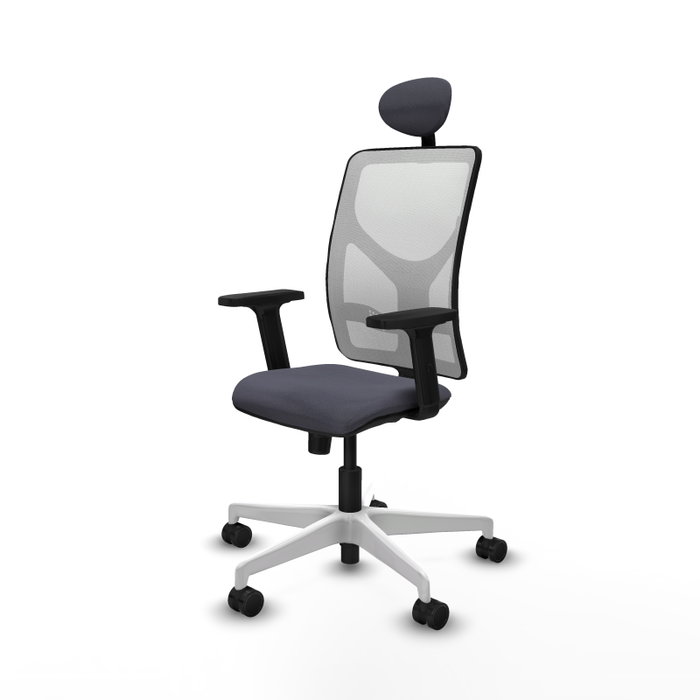 PIQUERAS Y CRESPO Silla de oficina Motilla con mecanismo Sincro, Gris oscuro y Blanco PIQUERAS Y CRESPO Silla de oficina Motilla con mecanismo Sincro, Gris oscuro y Blanco
