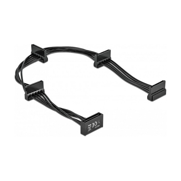DeLOCK 60395 Cable de alimentación SATA 15 pines a 4 x SATA 15 pines, 40 cm, Negro DeLOCK 60395 Cable de alimentación SATA 15 pines a 4 x SATA 15 pines, 40 cm, Negro