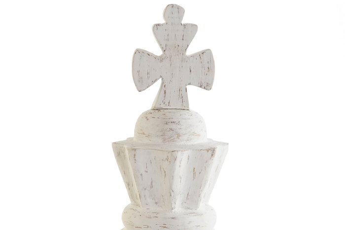 DKD Home Decor Figura de Mango Tallado con Diseño de Ajedrez, Pack de 2