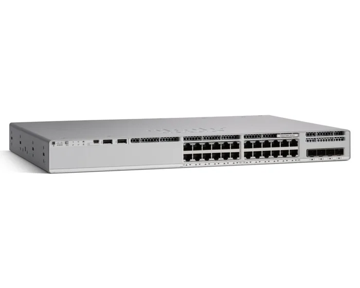 Cisco Catalyst 9200L Switch Gestionado L3, 24 Puertos Gigabit Ethernet (10/100/1000) con PoE, Soporte 10G, Color Gris