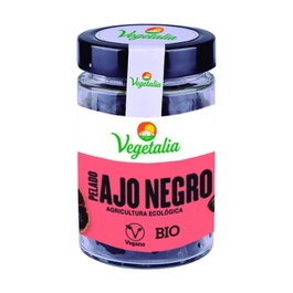 VEGETALIA Ajo Negro Pelado 200Gr. Bio | Vegano, Sin Gluten | Ajo Negro Ecológico a Granel para Cocina