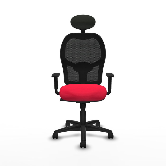 PIQUERAS Y CRESPO Silla de oficina Alocén con mecanismo Sincro, Rojo y Negro PIQUERAS Y CRESPO Silla de oficina Alocén con mecanismo Sincro, Rojo y Negro