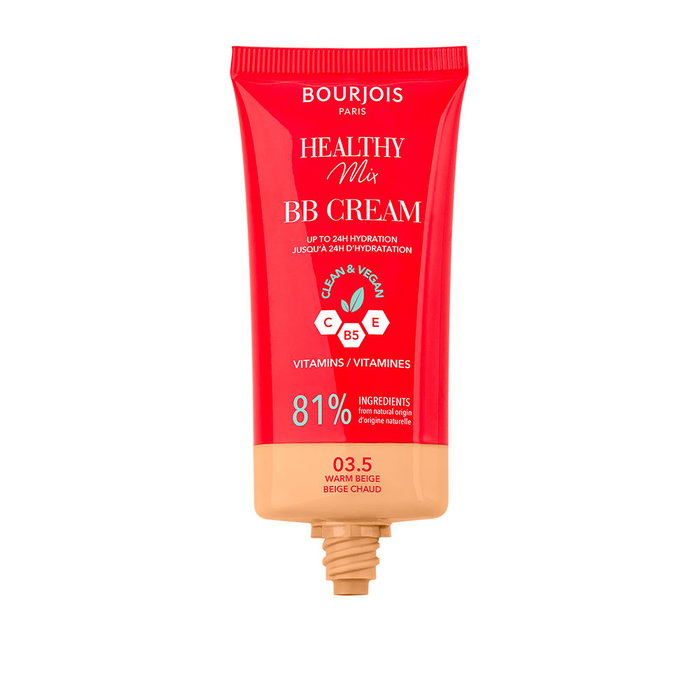 Bourjois Healthy Mix BB Cream #03.5 Warm Beige 30 ml - Crema BB con 81% Ingredientes Naturales, Vegana, Cobertura Luminosa Bourjois Healthy Mix BB Cream #03.5 Warm Beige 30 ml - Crema BB con 81% Ingredientes Naturales, Vegana, Cobertura Luminosa