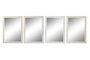 DKD Home Decor Espejo Soft Tropic de Cristal, Pack de 4 Unidades Surtidas